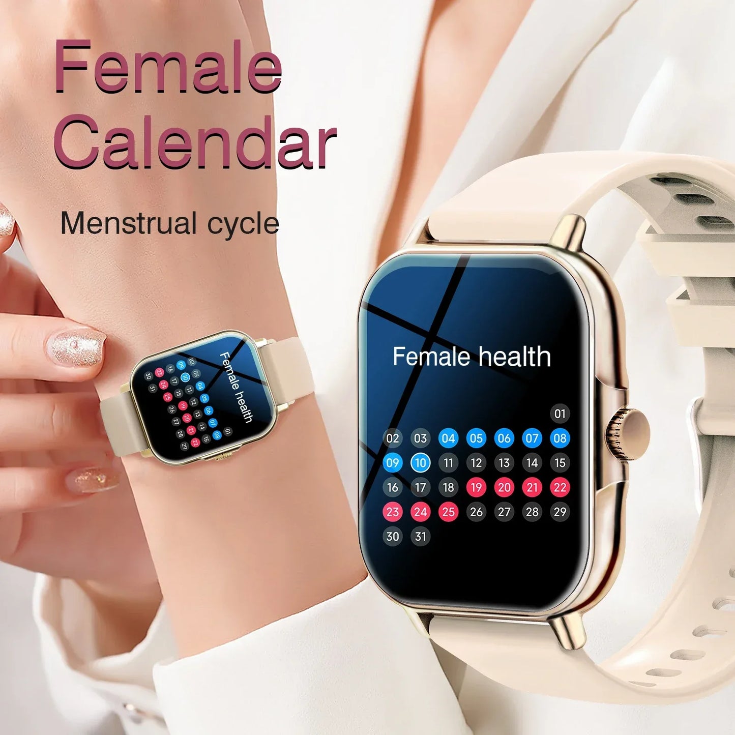 Smart watch, for men and women, wireless calling, fitness tracker, 2.01 inch screen, sports smart watch - Wear444