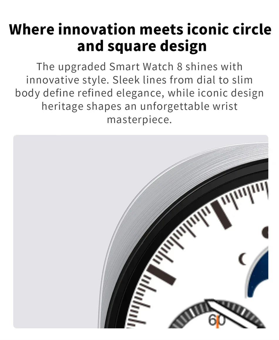 2025 New Smart Watch 8 Classic 46mm Ultra HD Screen ChatGPT GPS NFC Compass Clock Bluetooth Call Waterproof Smartwatch Men Women - Wear444