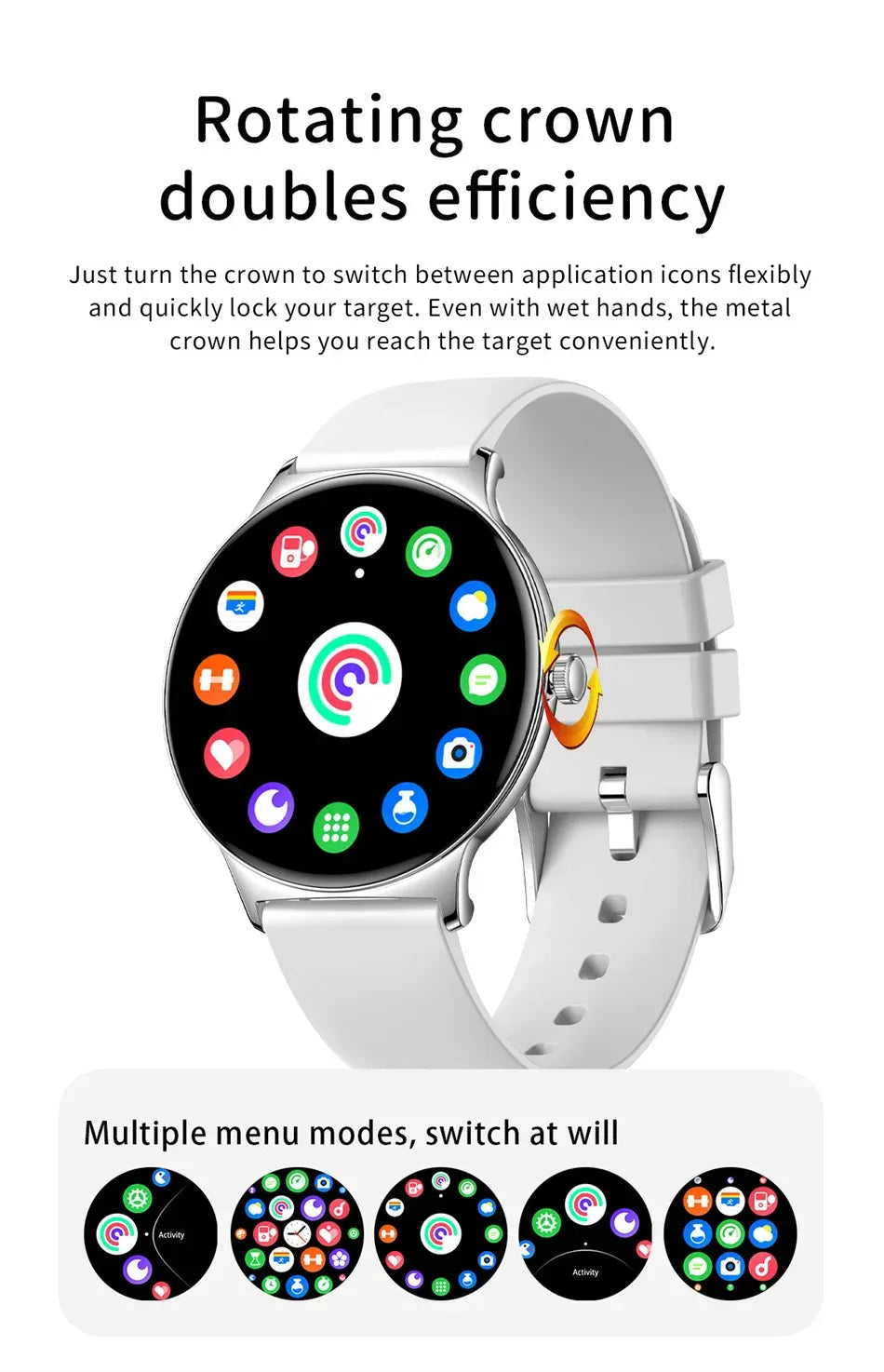 For Huawei Xiaomi New Ultra Thin Smart Watch Women Screen Always Display Time Sports Bracelet Bluetooth Call Fashion Smartwatch - Wear444