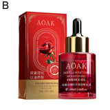 30ml Double Rose Petal Radiance Essence Oil Facial Care Tightening Moisturizing Ginseng Essential Oil Face Serum Korean Skin Car