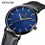 Top Brand Mens Watches Fashion Ultra Thin Analog Quartz Watches Leather Belt Simple Temperament Men's Clock relogios masculino