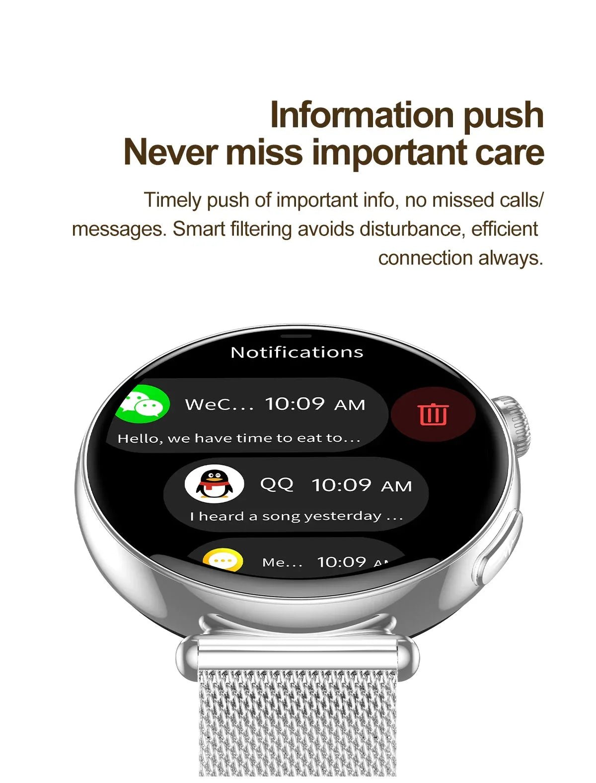 2026 New Women AI Smart Diagnosis Smart Watch HRV+ECG Uric Acid Blood Oxygen Health Monitor IP68 Waterproof Sports Smartwatches - Wear444