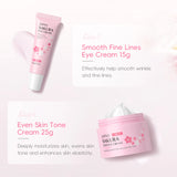 4pcs sakura skincare set mild non-irritating nourishing moisturizing cleanser serum eye cream face cream set