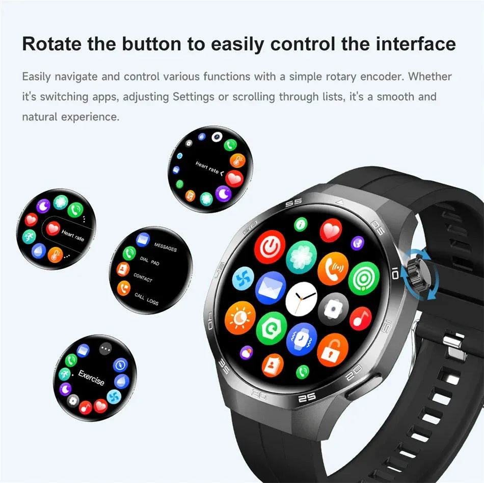 New Watch 5 Pro Smart Watch HD AMOLED Screen GPS Tracker Bluetooth Call Health Monitoring Waterproof Sports SmartWatch Men Women - Wear444