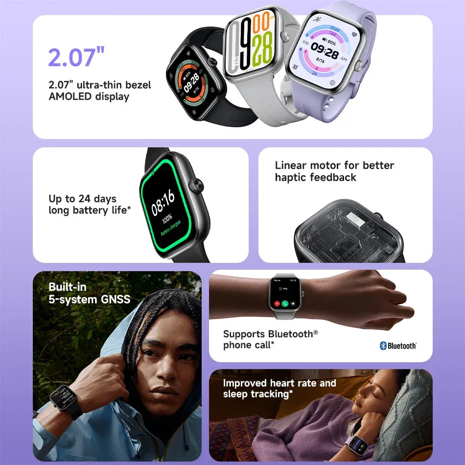 Global Version Xiaomi Redmi Watch 5 Smartwatch Bluetooth Phone Call 2.07'' Display 550mAh Battery Health Monitoring Sports Mode - Wear444