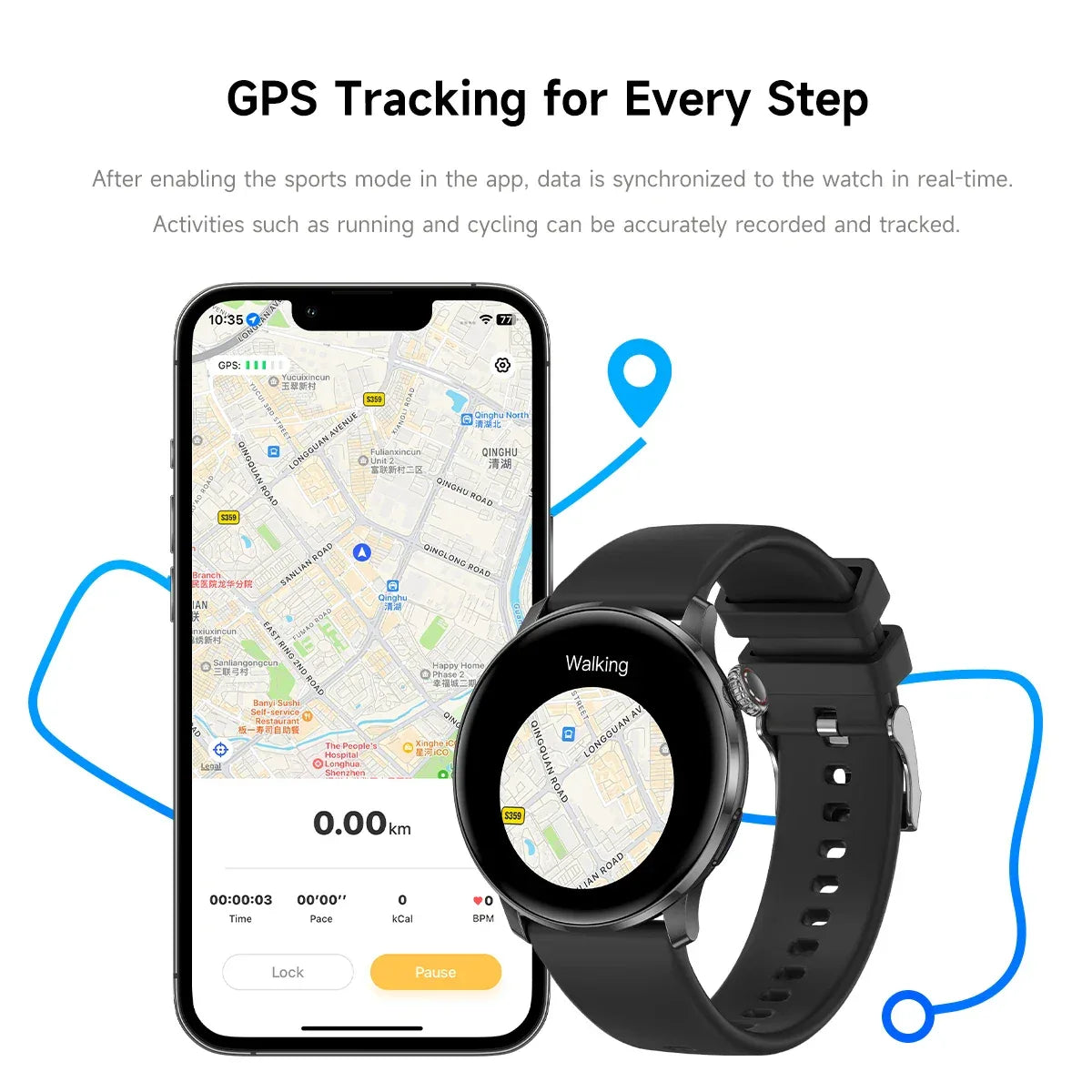 2026New Fashion Smart Watch Lady Man Watch AMOLED Screen GPS Sport Heart Rate Bluetooth Call Waterproof Outdoor Smartwatch Women - Wear444