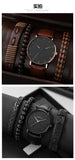 4/5PCS Fashion Men Watches Casual Male's Quartz Watch Bracelets Set Relogio Masculino Reloj Hombre（Without Box）