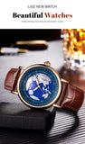 LIGE Quartz Man Watch Leather Fashion Luxury Watch for Men Military Casual Sports Outdoor Waterproof Wristwatch Reloj Hombre New