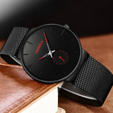 2025 New Fashion Mens Watches Top Brand Luxury Quartz Watch Men Casual Slim Mesh Steel Waterproof Sport Watch Relogio Masculino