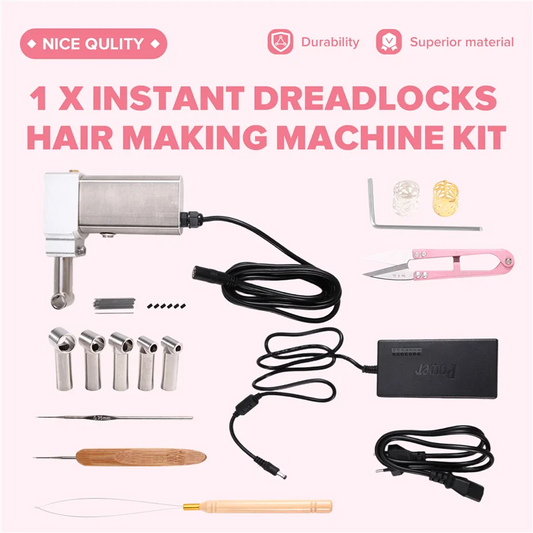 Instant Dreadlocks Hair Making Machine Easy DIY Semi-Automatic Dreadlock Machine Forlong Human Hair EU Plug
