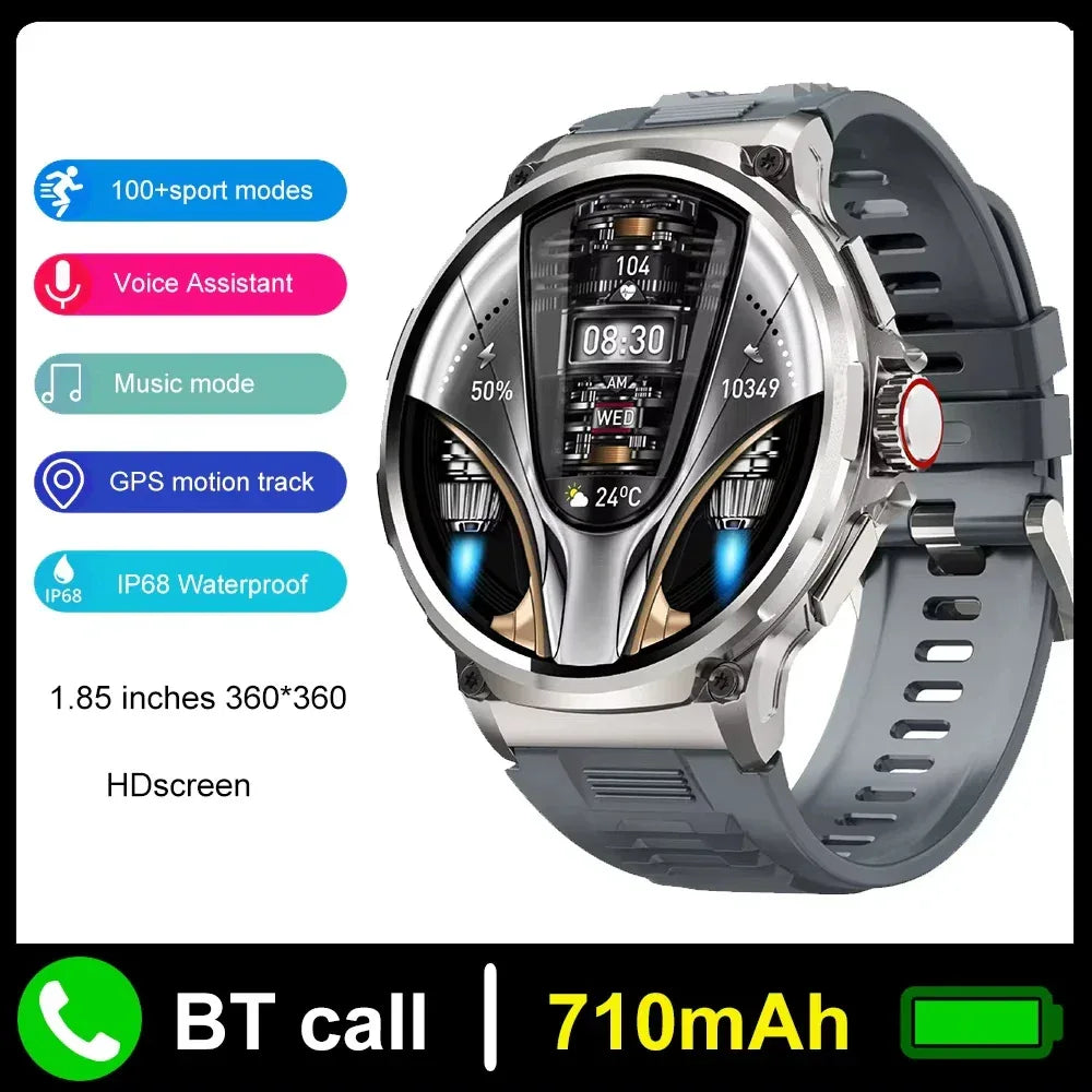 2025 New V69 1.85 Inch HD Bluetooth Call 710mAh Smart Watch Men Sports Fitness Tracker Heart Monitor Smartwatch For Android IOS - Wear444