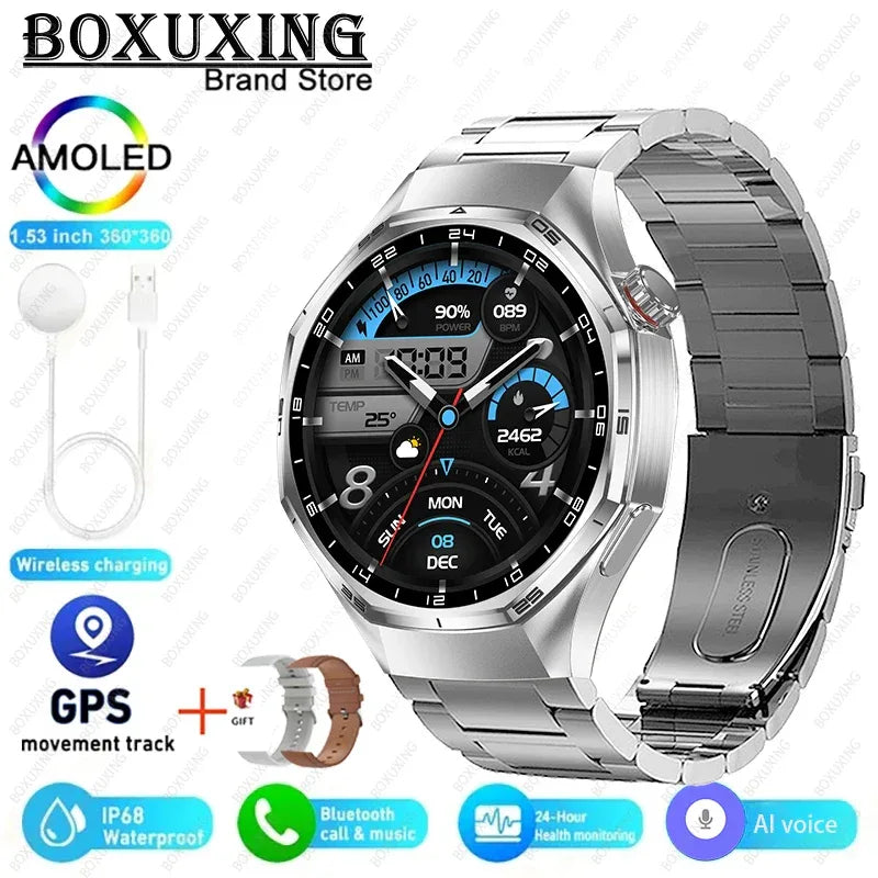 2026 New Upgrade Watch 6 Max GPS Workout Tracking Heart Rate Blood oxygen AMOLED Bluetooth Call Sport Waterproof Smart Watch - Wear444