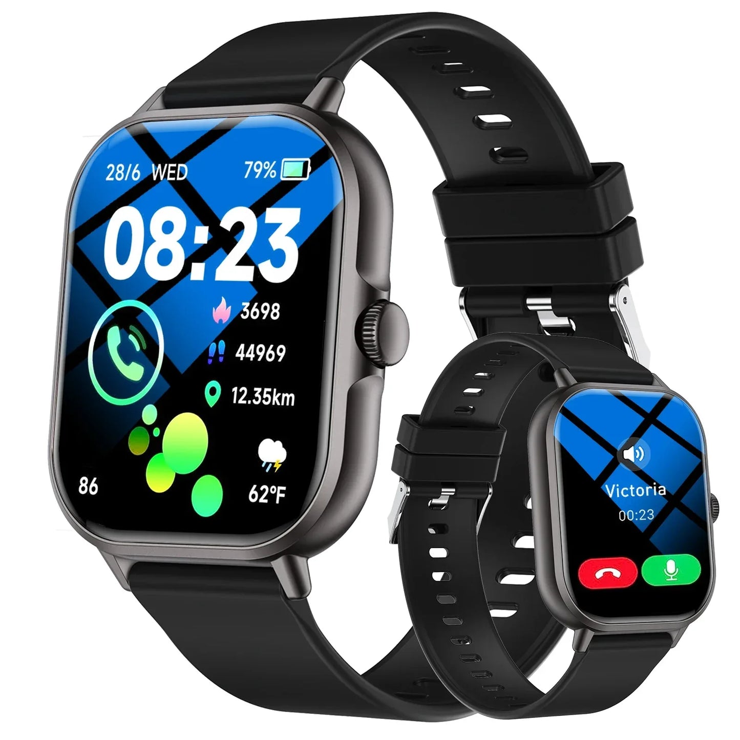 Outdoor sports smartwatch, wireless calling, information reminder, men's and women's multifunctional sports watch - Wear444