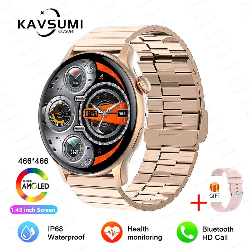 Smartwatch for Women AMOLED Screen Always Display Time NFC IP68 Waterproof Sports Call Women Smart Watch For Women Custom dial - Wear444