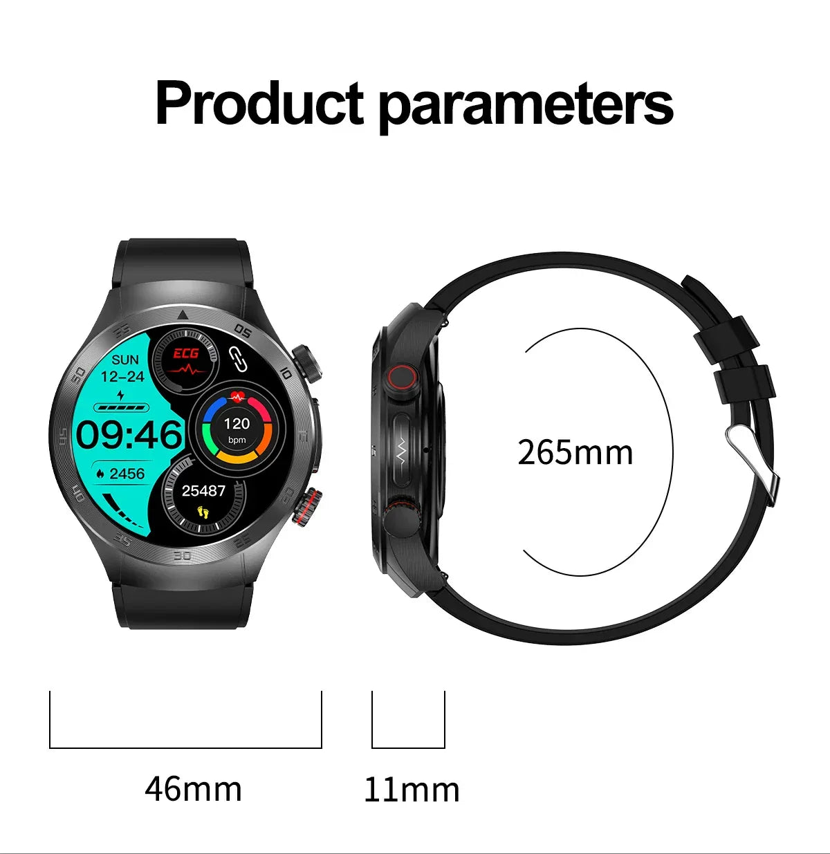 For Xiaomi Precise Laser Therapy Bracelet Uric Acid Blood Lipid ECG+PPG Health Smart Watch Bluetooth Call Smartwatches 2025 New - Wear444