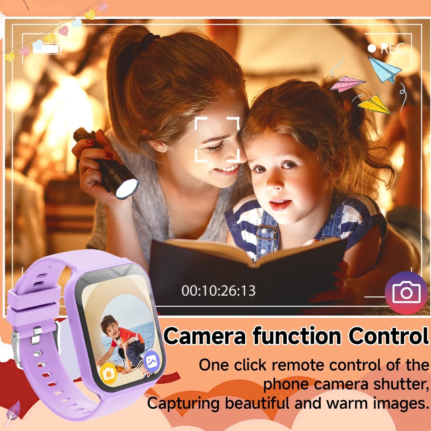 2025 New Smartwatch For Kids HD Camera Flashlight Study Partners Multi Games Calculator Children's Day Birthday Gift Boys Girls - Wear444