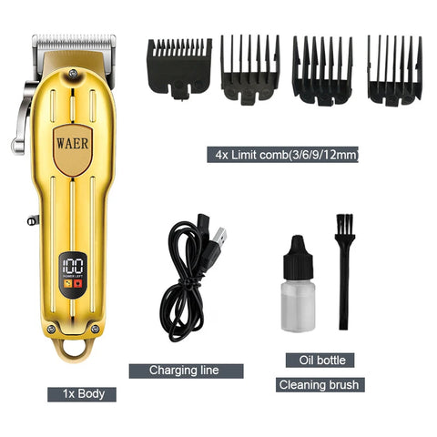 Hair Clipper Professional Electric Hair Clipper Rechargeable Hair Trimmer Machine Men's Electric Shaver Barber Cutting Machine