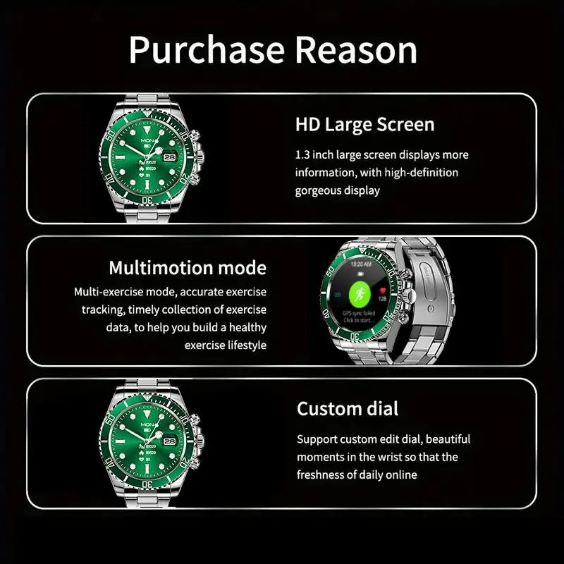 Aiweile AW12 New Style Luxury Smart Watch Dials Answer Call For Men Waterproof Sport Digital Business Watch For Gift - Wear444