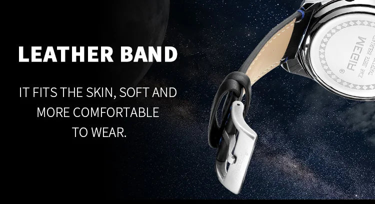 MEGIR Luxury Chronograph Watch - Leather Belt Luminous Sports Business