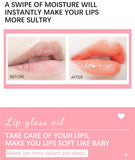 Hot Clear 6ml Crystal Jelly Moisturizing Lip Oil Plumping Lip Gloss Sexy Plump Lip Glow Oil Tinted Lip Plumper Lips Makeup