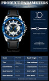 MEGIR Luxury Men's Watch Leather Belt Quartz Business Watches Luminous Fashion Sports Man Wristwatch Clock Relogios Masculino