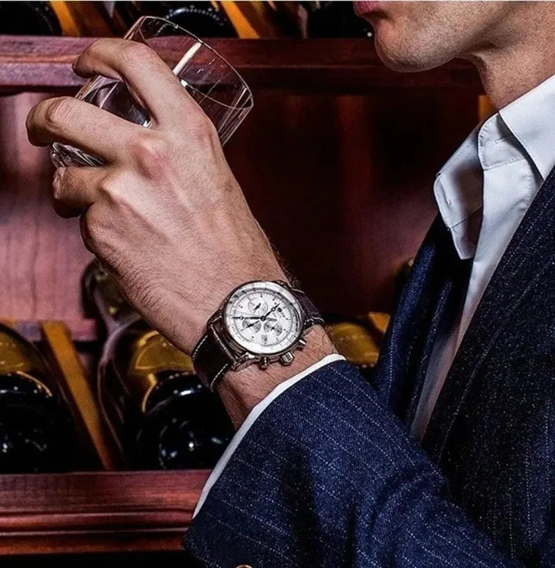 ZEPPELIN Airship Watch - Vintage Leather Business Classic