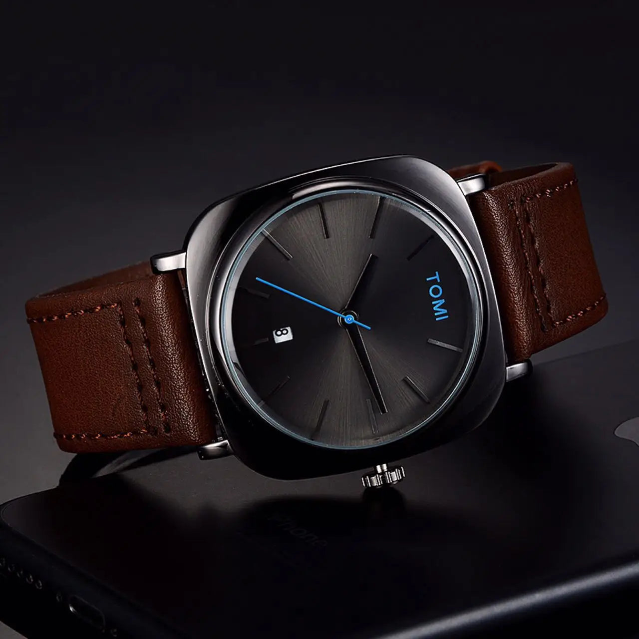 Elegant Watch for Men Simple Style Men Quartz Wrist Watches Casual Leather New Wristwatch Minimalist Black White Brown Man Clock