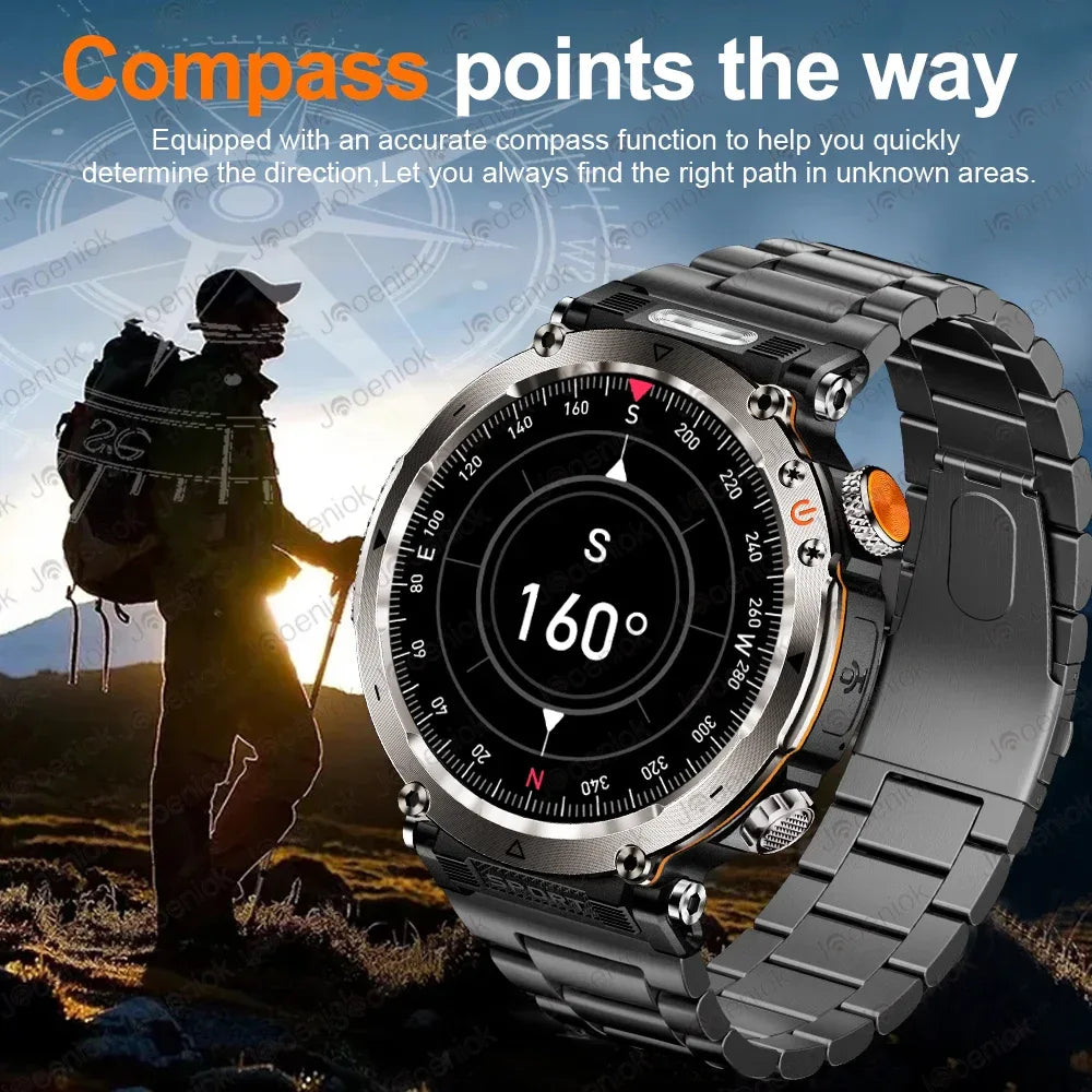 Outdoor Sports Smart Watch Men AMOLED Screen NFC Heart Rate Bluetooth Call 5ATM Waterproof Smartwatch 2025 New Fashion Luxury - Wear444