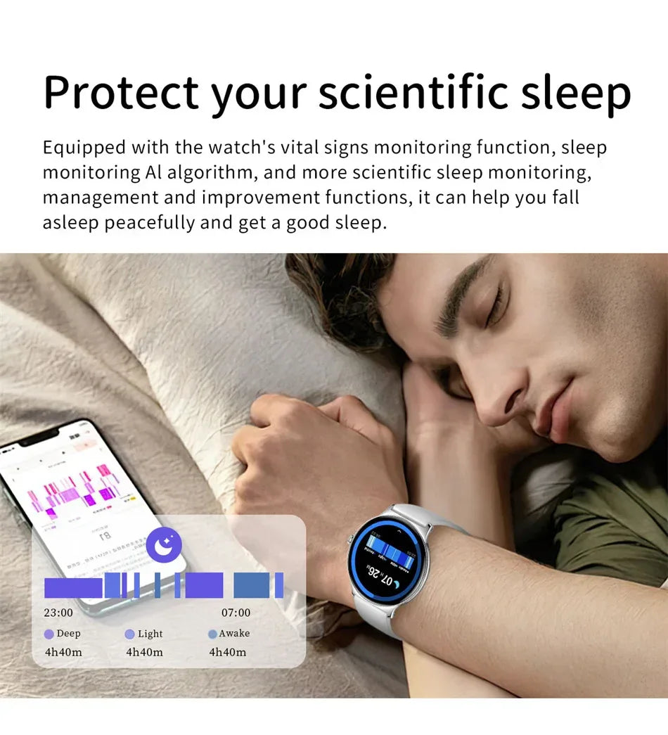 For Huawei Xiaomi New Ultra Thin Smart Watch Women Screen Always Display Time Sports Bracelet Bluetooth Call Fashion Smartwatch - Wear444