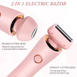 2in1 Remove Hairs Female Electronic Shavers Body Epilator Shaving Hair Removal Ladies Electric Shaver Machine for Women