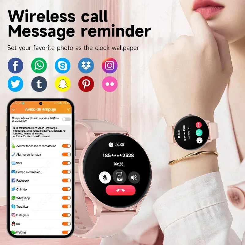 2025 New Smart Watch Women Men Bluetooth Call Sports Fitness Watches Heart Rate Health Monitor Smartwatch Ladies For Android iOS - Wear444