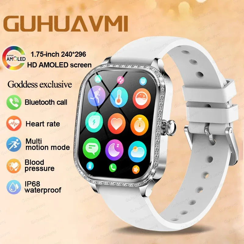 2026New Women Fashion Smartwatch HD Curved Screen Female Menstrual Tracking Waterproof Sports Fitness Bluetooth Call Smart Watch - Wear444
