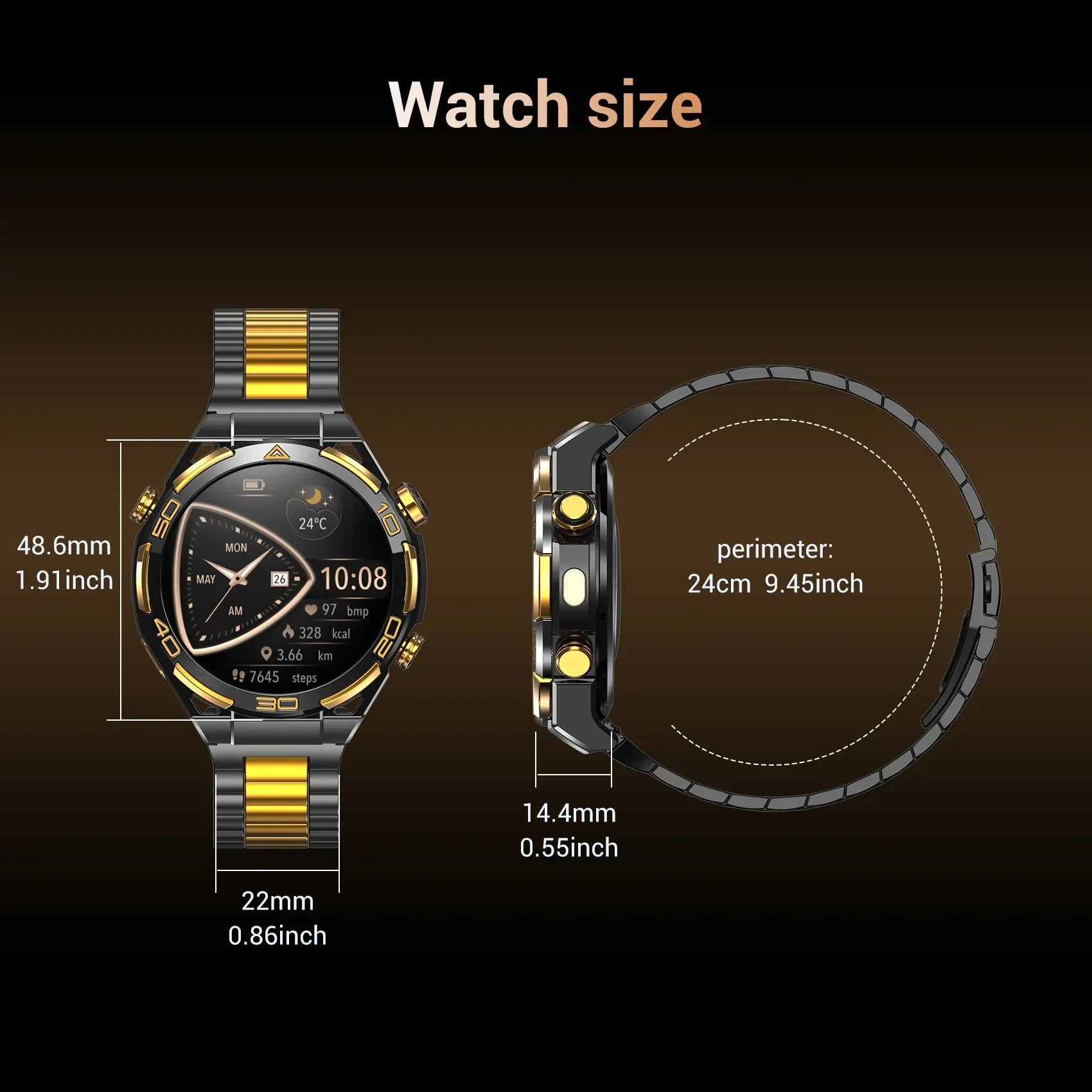 Blackview W90 Pro Smartwatch 1.43" AMOLED Display Up to 20 Days Battery Life, Blood Oxygen,Bluetooth Calling,Heart Rate Monitor - Wear444