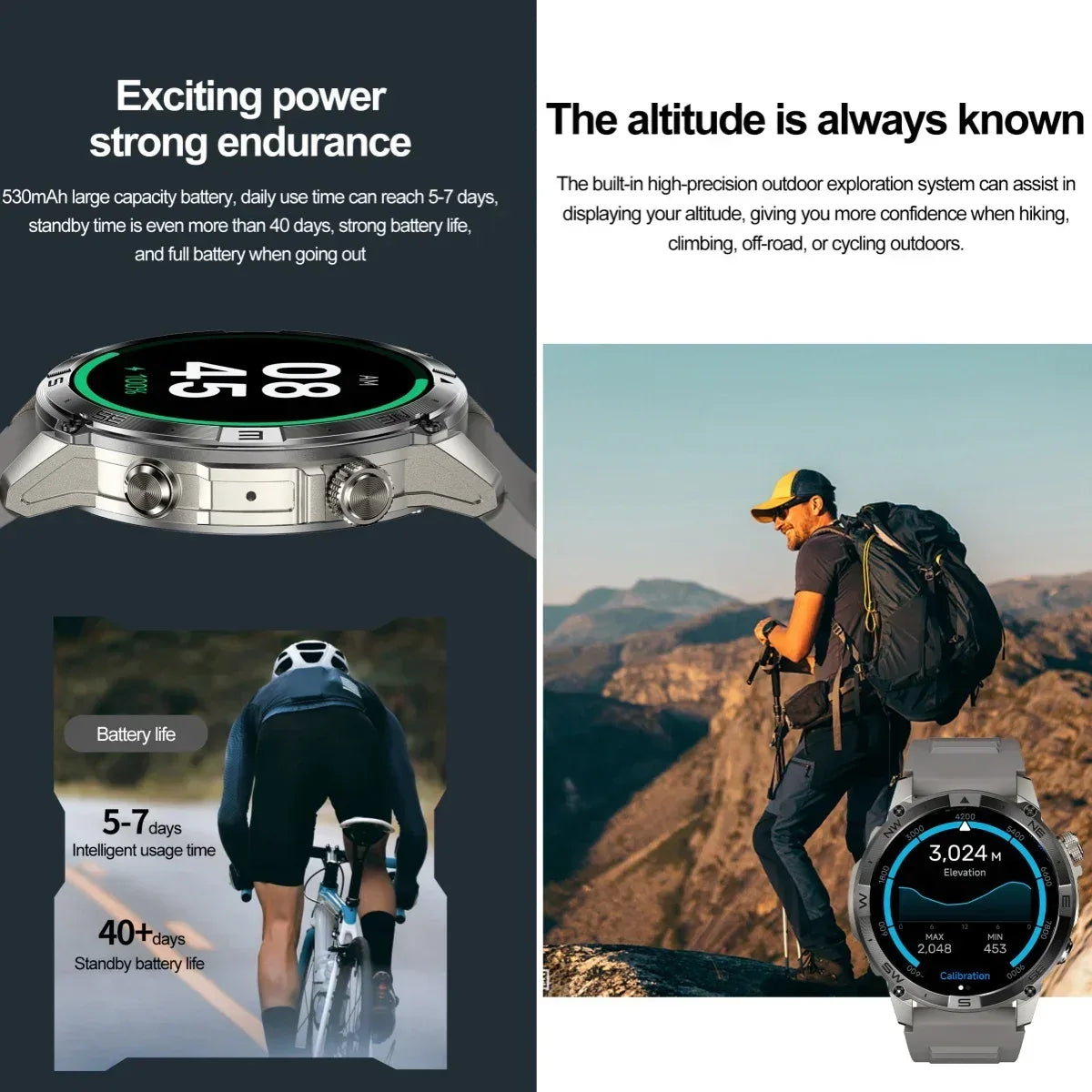 2025 NEW T-Rex Ultra GPS Smart Watch 5 ATM Waterproof Built-in Dual-band GNSS Compass Military Sport Smartwatch Men 2025 New - Wear444