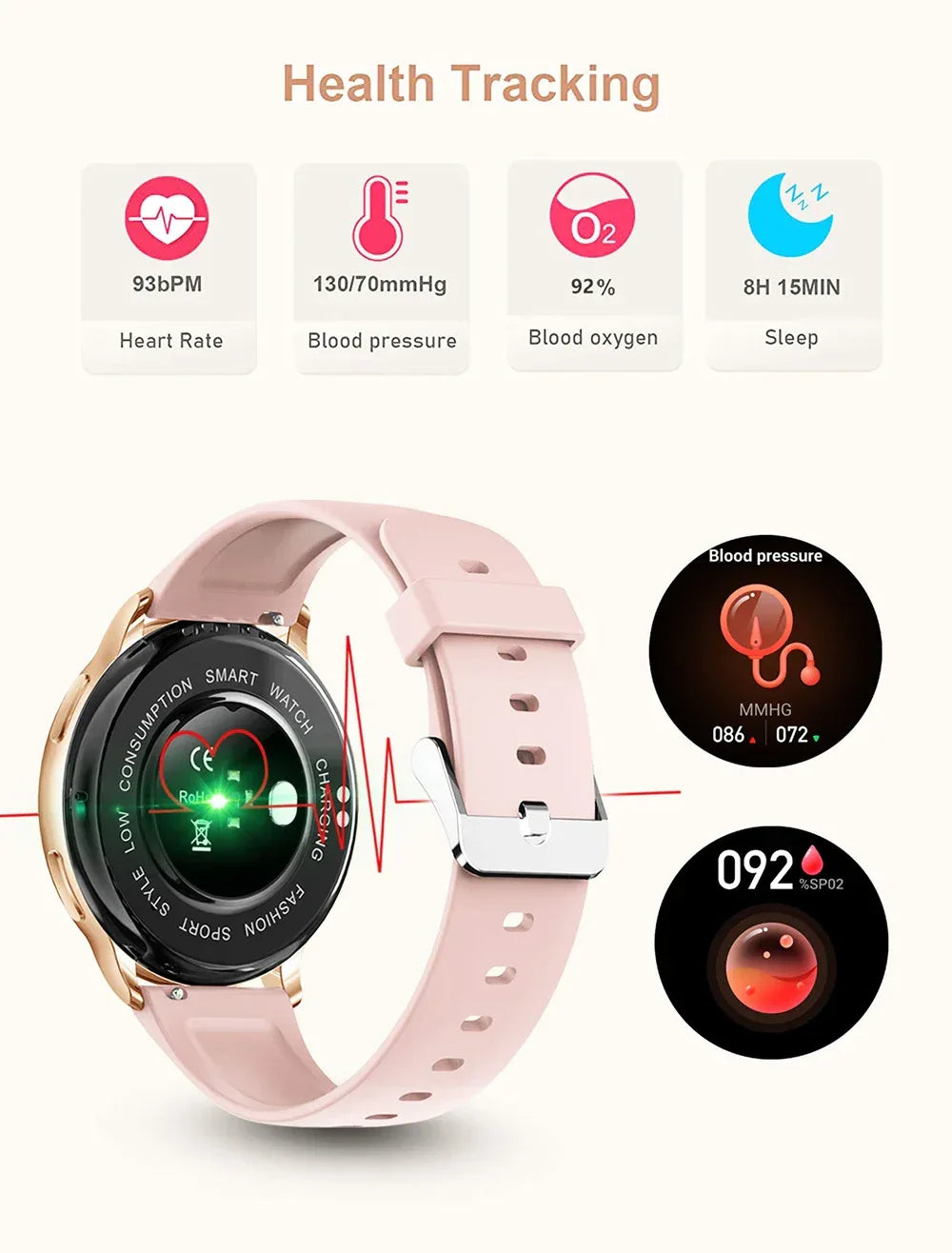 MEVADEN Bluetooth Call Smart Watch Women Fashion Watches Custom Dial Sport Fitness Health Tracker Smartwatch for Android IOS Y22 - Wear444