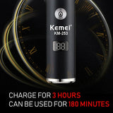 Kemei KM-253 Professional Hair Cutting Machine Men's Haircut Machine Cordless Hair Trimmer Machine USB Charging Hair Clipper