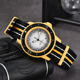 Quartz Watch for Men's Nylon Braided Strap Waterproof Luminous Sports with Chronograph Fashion Wristwatch Male