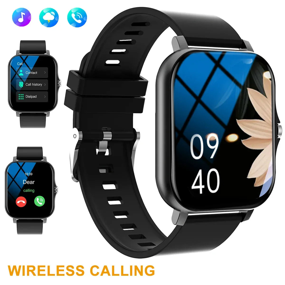 Smart watch, call, message reminder, compatible with iPhone/android mobile phone, smart sports watch suitable for men and women - Wear444