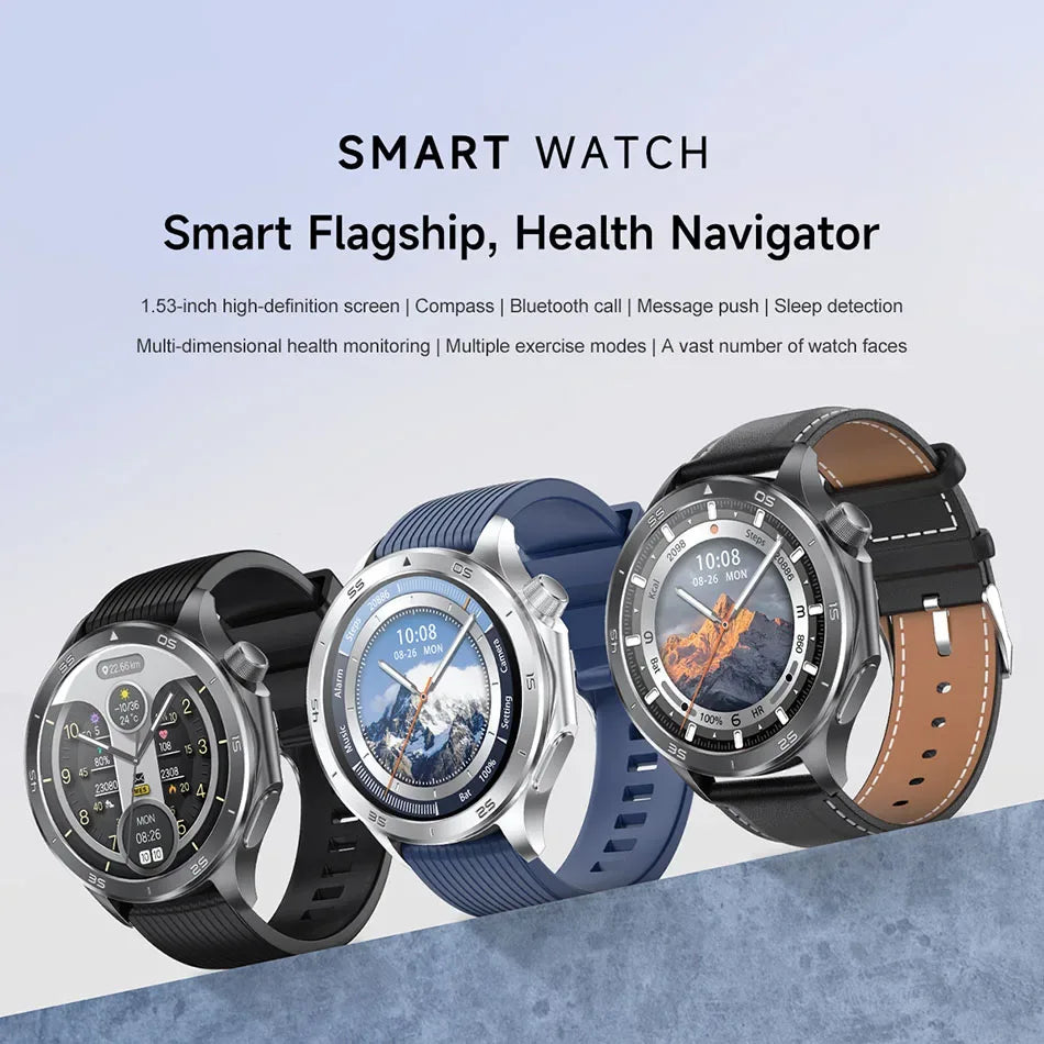2025 New OPPO X2 Smart Watch Men's GPS Sports IP68 Waterproof Compass Heart Rate Blood Oxygen Bluetooth Call Smartwatches IOS - Wear444