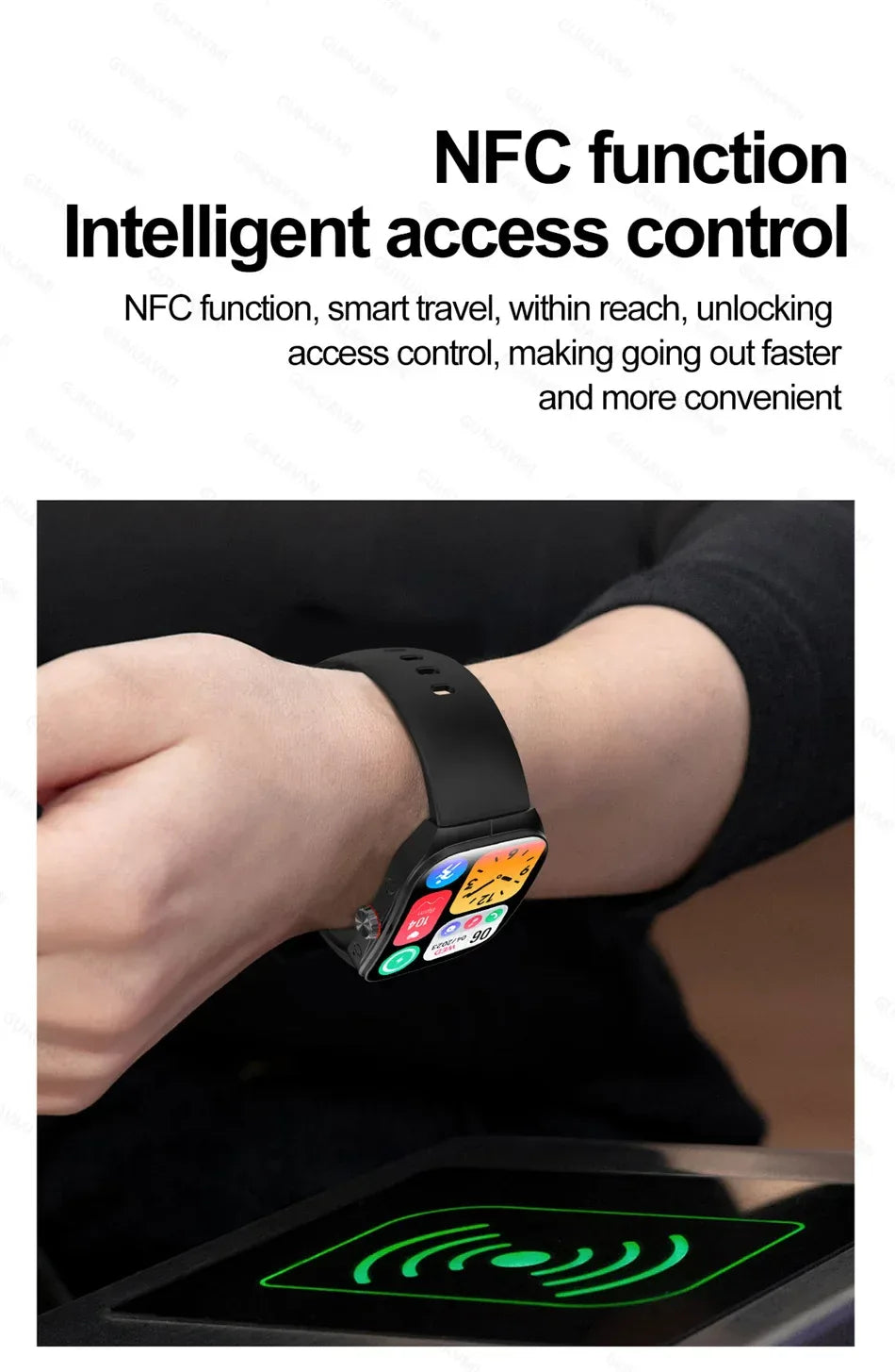 2025 NFC Smartwatch AMOLED Screen Always show Time Bluetooth Call Series 9 Clock Custom Dial Men Sport Health Women Smart Watch - Wear444