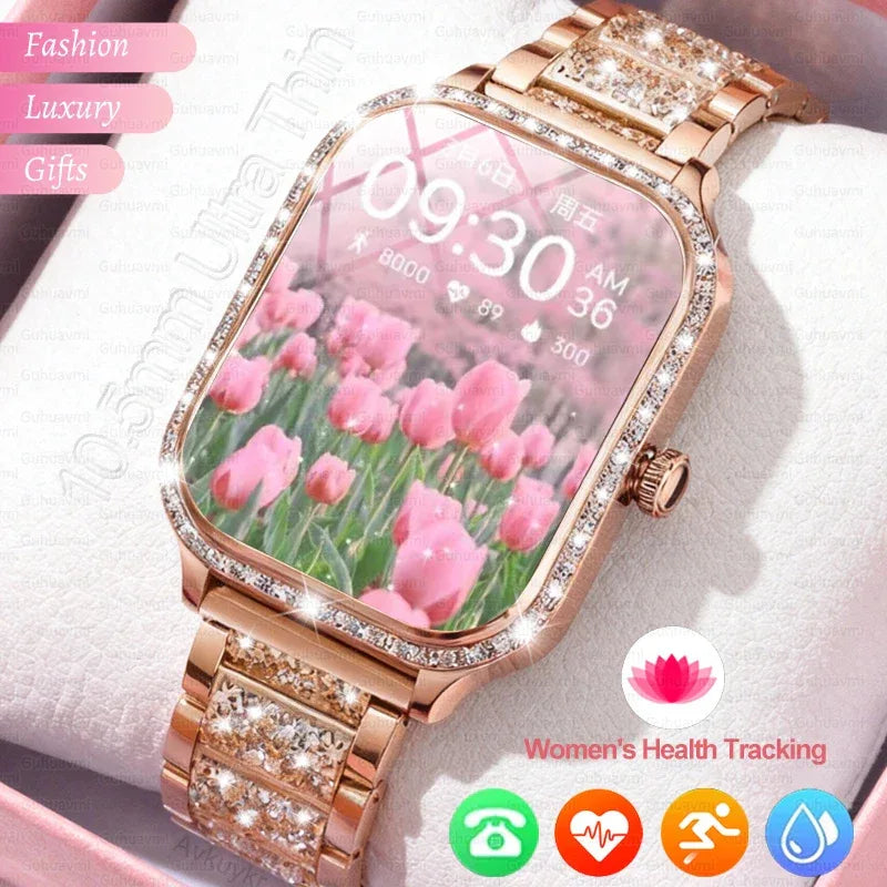 2026New Women Fashion Smartwatch HD Curved Screen Female Menstrual Tracking Waterproof Sports Fitness Bluetooth Call Smart Watch - Wear444