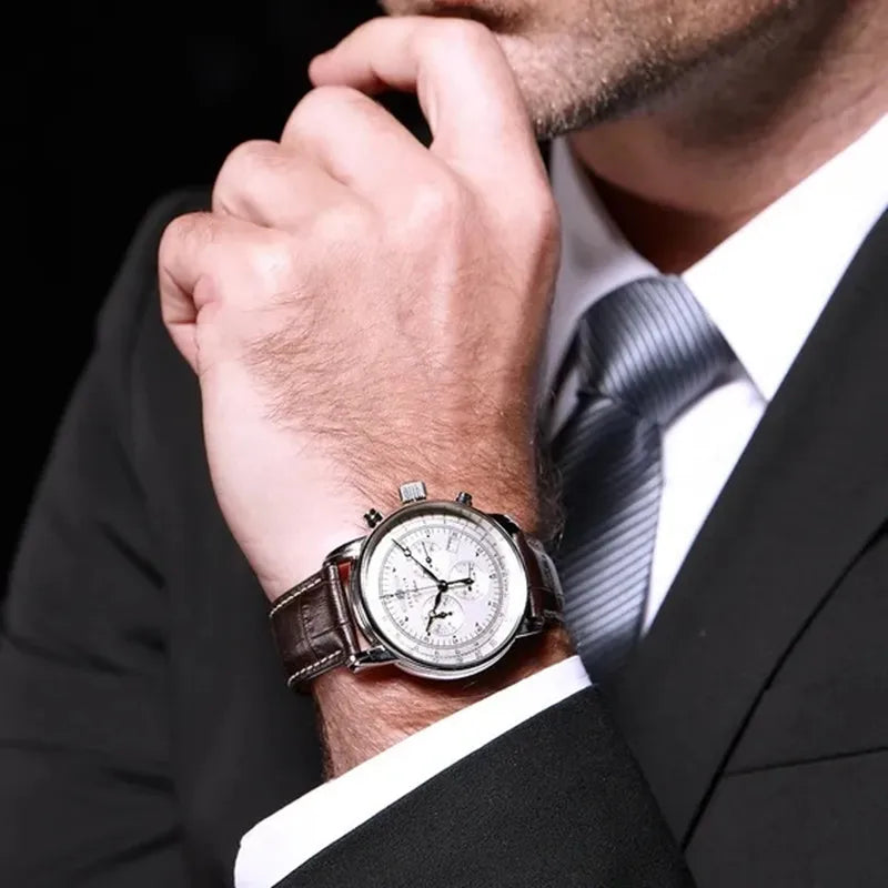 ZEPPELIN Airship Watch - Vintage Leather Business Classic