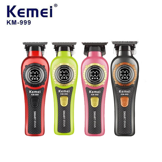 Kemei 999 Electric Hair Cut Machine Digital Display Hair Clipper Professional Cordless Precision Adjustment Trimmer Shaver Hair