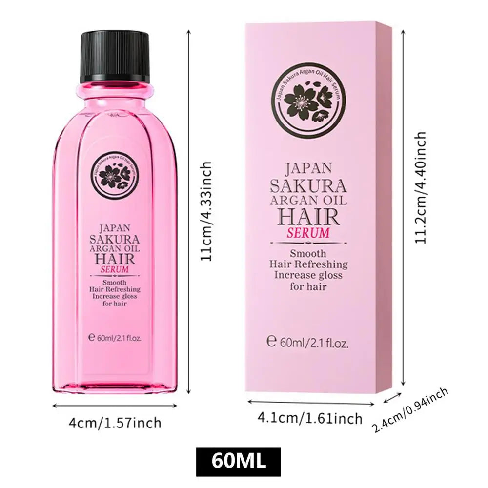 Anti Frizz Hair Oil Sakura Essence For Hair Frizz Control Hair Oil For Curly Frizzy Hair Hair Care 60ml Smoothing Straightening