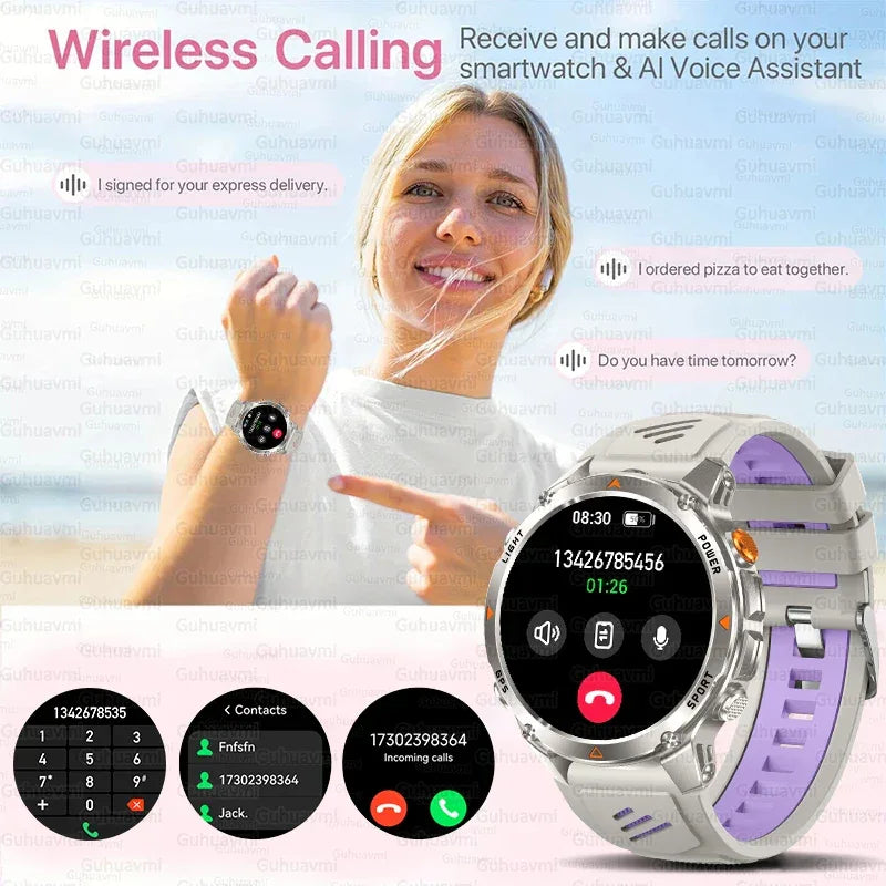2025 New Women's Fashion Sports Smart Watch Built in GPS 3ATM Waterproof Bluetooth Call Health Monitoring Smartwatches For Women - Wear444