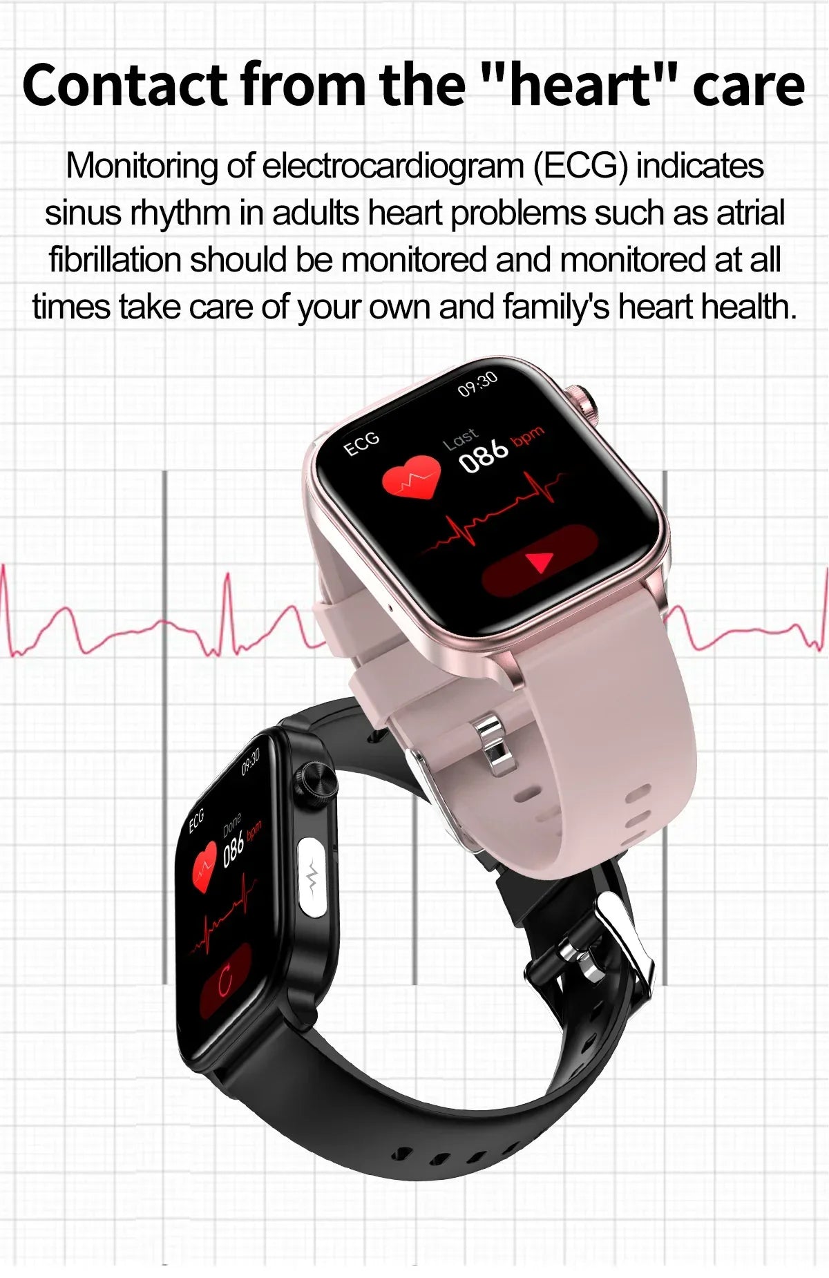 2025 New ECG+PPG Monitoring Smart Watch Women Blood pressure Blood Lipid Uric Acid Women Menstrual Health Tracker Smartwatches - Wear444