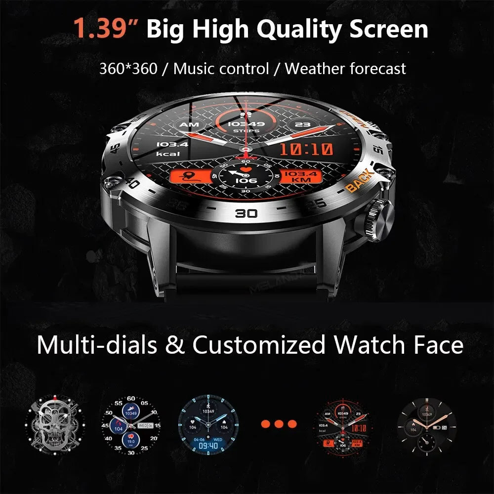 MEVADEN Steel 1.39 Bluetooth Call Smart Watch Men Sports Fitness Tracker Watches IP67 Waterproof Smartwatch for Android IOS MD52 - Wear444