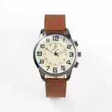 Mens Exquisite Male Leather Quartz Wristwatch Business Gentle Clock Casual Watch Elegant Relogio Masculino Fashion Saati Gift