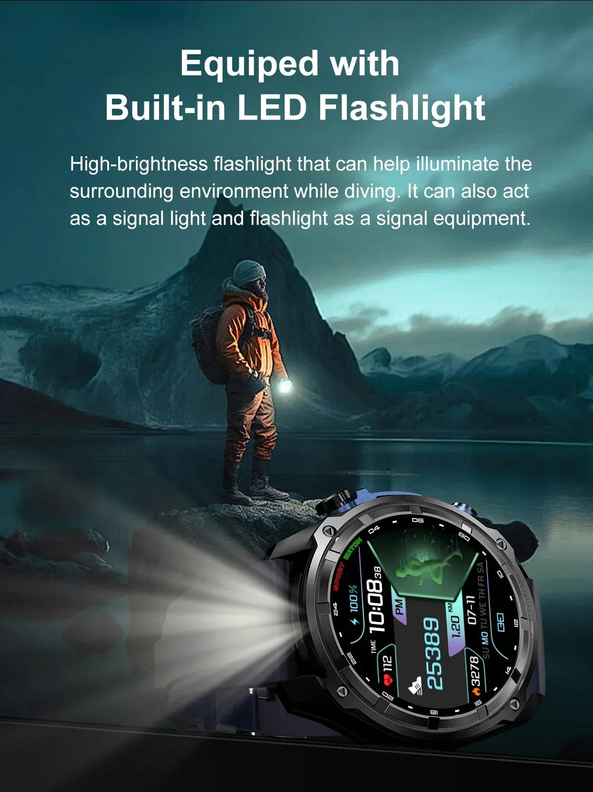 2026 New T-REX Pro Dual-Band AGPS Smartwatch Built-in Offline Map 10ATM Waterproof 30-Days Battery Compass Men Militray Watches - Wear444