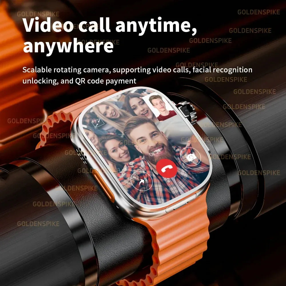 Curved Display S10 Ultra 3 Smartwatch JC02 Pro Smart Watch With 190° Rotary Camera NFC GPS WIFI Compass 2.26inch Amoled Screen - Wear444